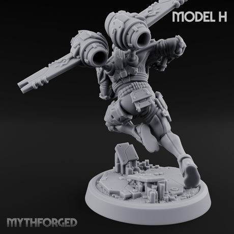 Gun Toting Leaping Warforged Trooper H gallery 5