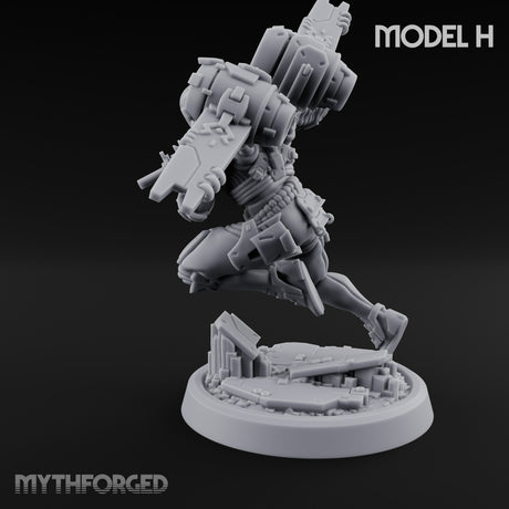 Gun Toting Leaping Warforged Trooper H gallery 6