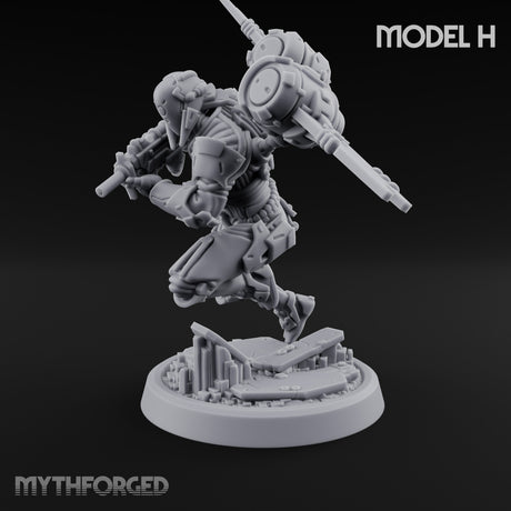 Gun Toting Leaping Warforged Trooper H gallery 7