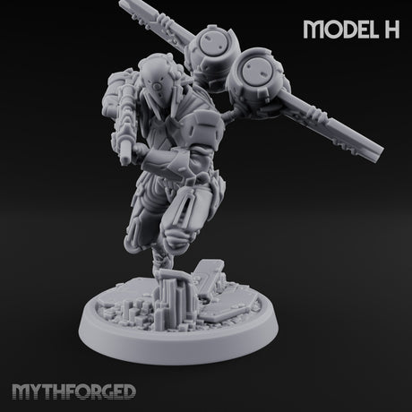 Gun Toting Leaping Warforged Trooper H gallery 8