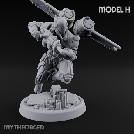 Gun Toting Leaping Warforged Trooper H gallery 9