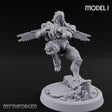 Gun Toting Leaping Warforged Trooper I Miniature for Dungeons and Dragons, Pathfinder or other TTRPGs