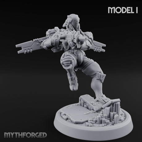 Gun Toting Leaping Warforged Trooper I gallery 1