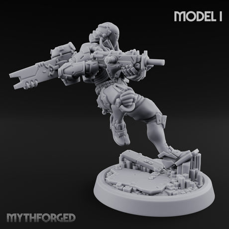 Gun Toting Leaping Warforged Trooper I gallery 2
