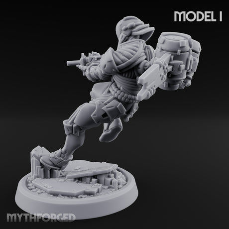 Gun Toting Leaping Warforged Trooper I gallery 6