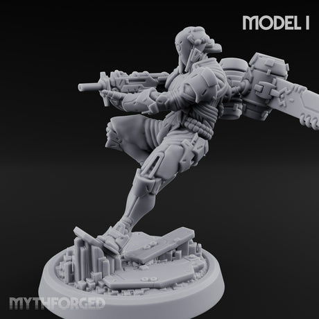 Gun Toting Leaping Warforged Trooper I gallery 7