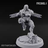 Gun Toting Leaping Warforged Trooper I Miniature for Dungeons and Dragons, Pathfinder or other TTRPGs