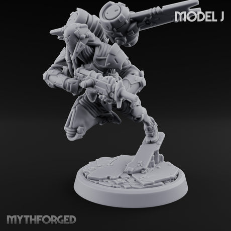 Gun Toting Leaping Warforged Trooper J