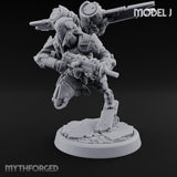 Gun Toting Leaping Warforged Trooper J Miniature for Dungeons and Dragons, Pathfinder or other TTRPGs