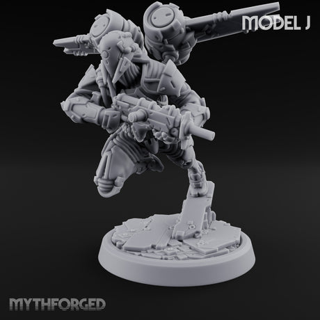 Gun Toting Leaping Warforged Trooper J gallery 1