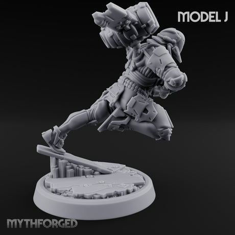 Gun Toting Leaping Warforged Trooper J gallery 4