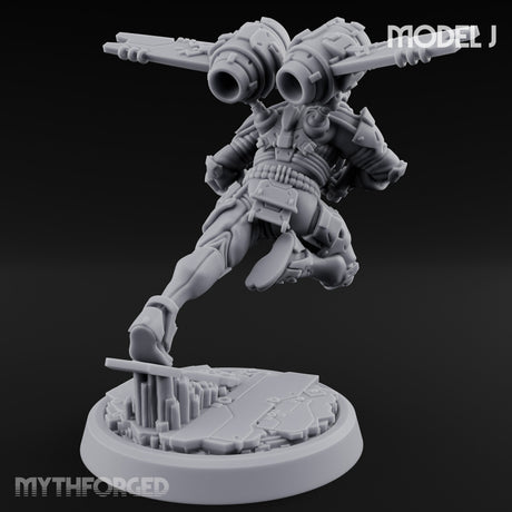 Gun Toting Leaping Warforged Trooper J gallery 5