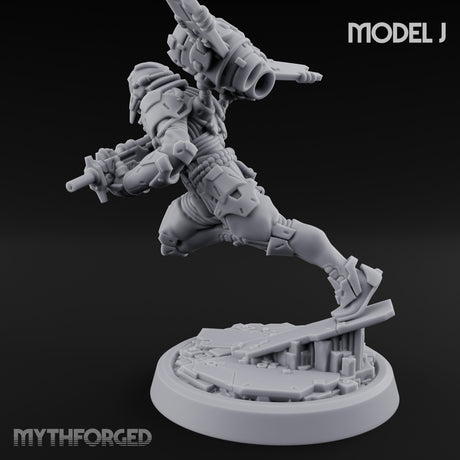 Gun Toting Leaping Warforged Trooper J gallery 7