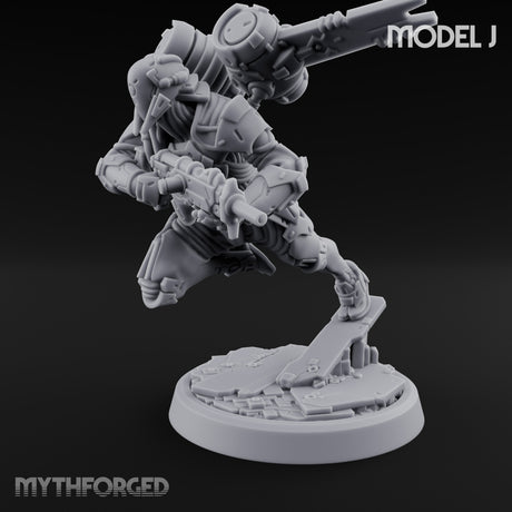 Gun Toting Leaping Warforged Trooper J gallery 9