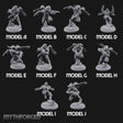 Gun Toting Leaping Warforged Troopers Miniature for Dungeons and Dragons, Pathfinder or other TTRPGs