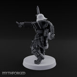 Gun Up Finger Pointing Human Combat Engineer Miniature for Dungeons and Dragons, Pathfinder or other TTRPGs