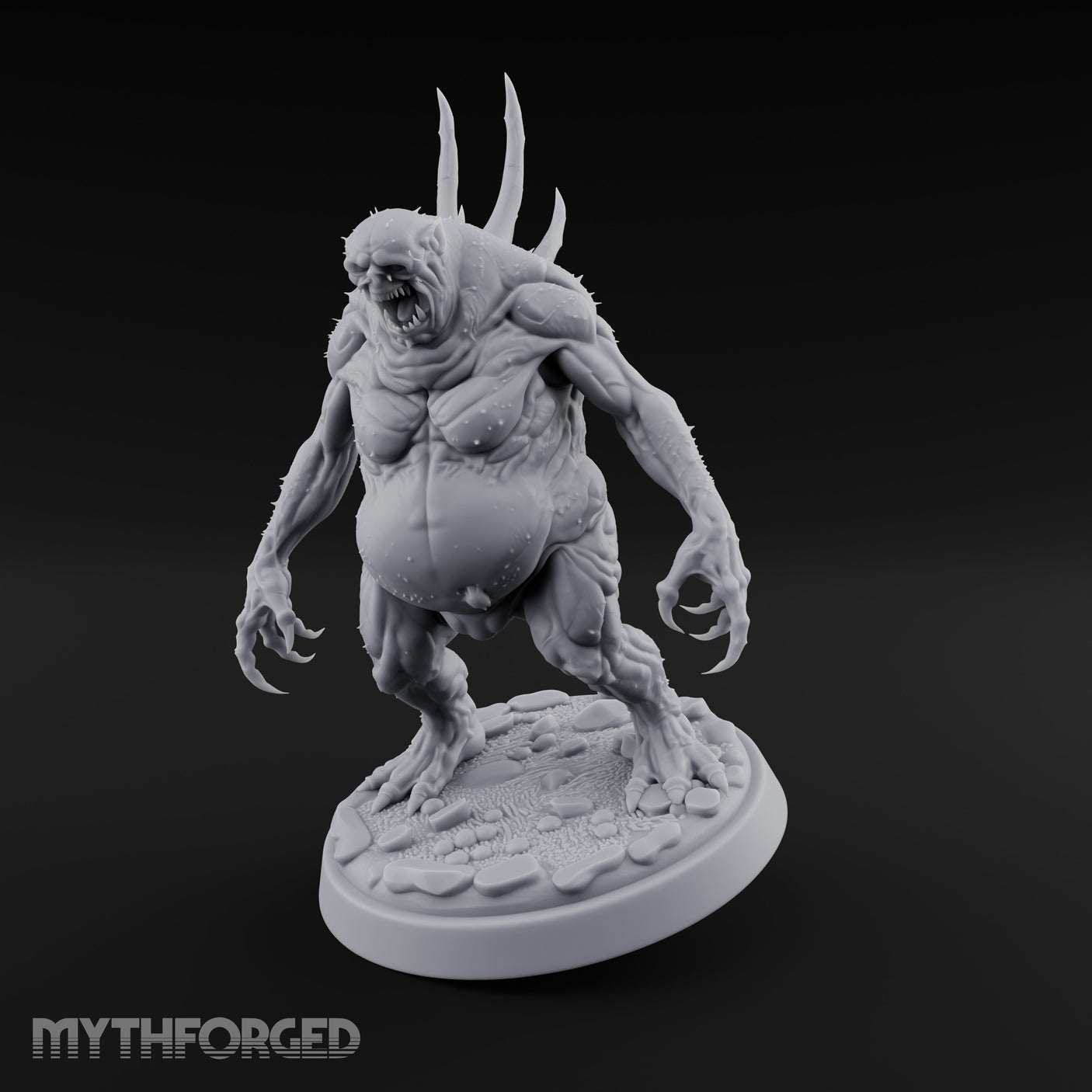 Gut Swollen Charging Sea Spawn Miniature for Dungeons and Dragons, Pathfinder or other TTRPGs
