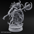 Tentacle Crowned Scepter Wielding Hag Bone Witch Miniature for Dungeons and Dragons, Pathfinder or other TTRPGs