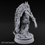 Tentacle Crowned Scepter Wielding Hag Bone Witch Miniature for Dungeons and Dragons, Pathfinder or other TTRPGs