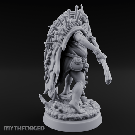 Tentacle Crowned Scepter Wielding Hag Bone Witch Miniature for Dungeons and Dragons, Pathfinder or other TTRPGs