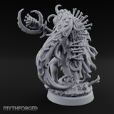 Tentacle Crowned Scepter Wielding Hag Bone Witch Miniature for Dungeons and Dragons, Pathfinder or other TTRPGs