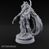 Tentacle Crowned Scepter Wielding Hag Bone Witch Miniature for Dungeons and Dragons, Pathfinder or other TTRPGs