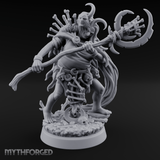 Tentacle Crowned Scepter Wielding Hag Bone Witch Miniature for Dungeons and Dragons, Pathfinder or other TTRPGs