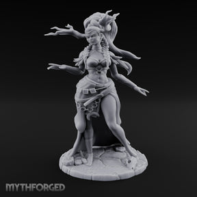 Hair Whipping Human Sorceress Miniature for Dungeons and Dragons, Pathfinder or other TTRPGs