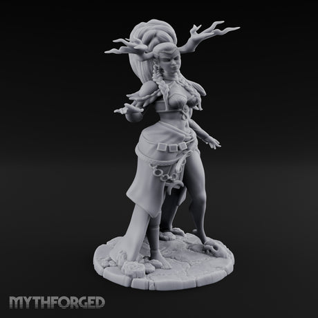Hair Whipping Human Sorceress Miniature for Dungeons and Dragons, Pathfinder or other TTRPGs