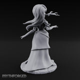 Hair Whipping Human Sorceress Miniature for Dungeons and Dragons, Pathfinder or other TTRPGs