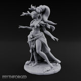 Hair Whipping Human Sorceress Miniature for Dungeons and Dragons, Pathfinder or other TTRPGs