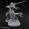 Hair Whipping Sword Raised Elf Swordmaster Miniature for Dungeons and Dragons, Pathfinder or other TTRPGs