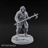 Halberd Gripping Human Guard Miniature for Dungeons and Dragons, Pathfinder or other TTRPGs