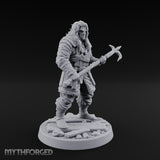 Halberd Gripping Human Guard Miniature for Dungeons and Dragons, Pathfinder or other TTRPGs
