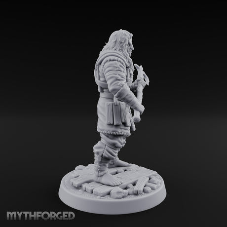 Halberd Gripping Human Guard Miniature for Dungeons and Dragons, Pathfinder or other TTRPGs