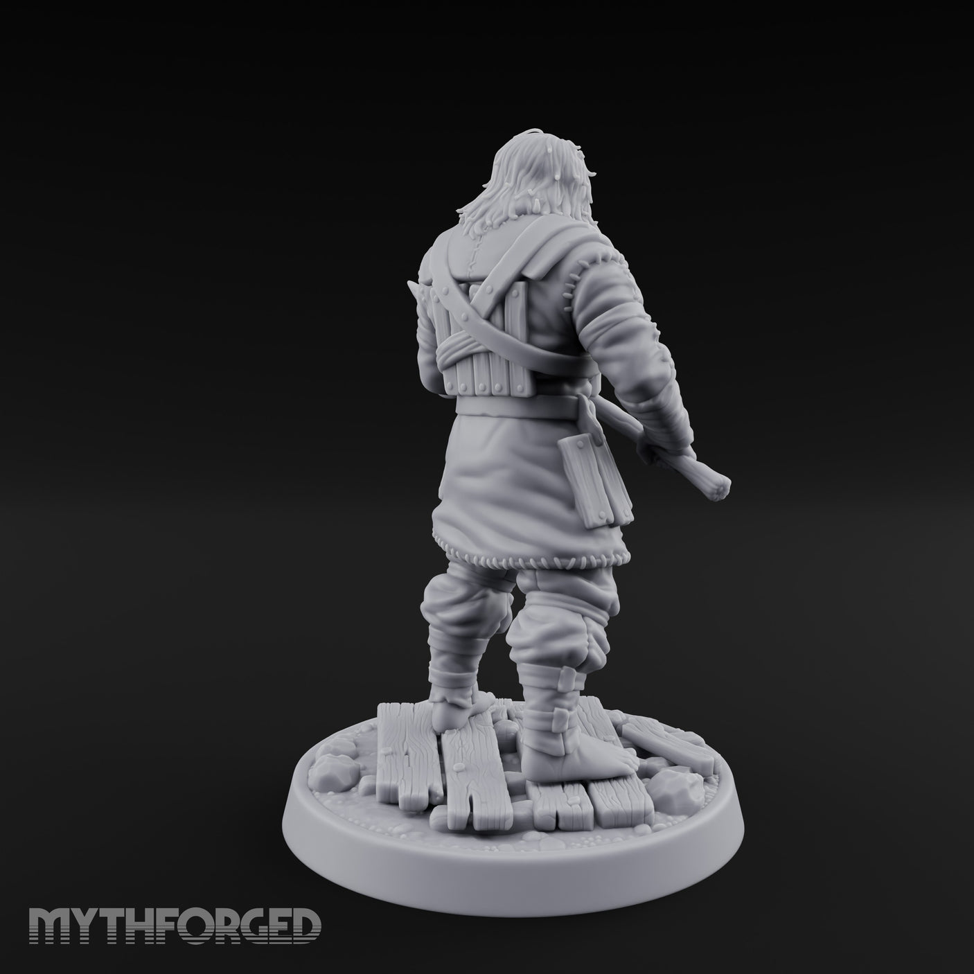 Halberd Gripping Human Guard Miniature for Dungeons and Dragons, Pathfinder or other TTRPGs