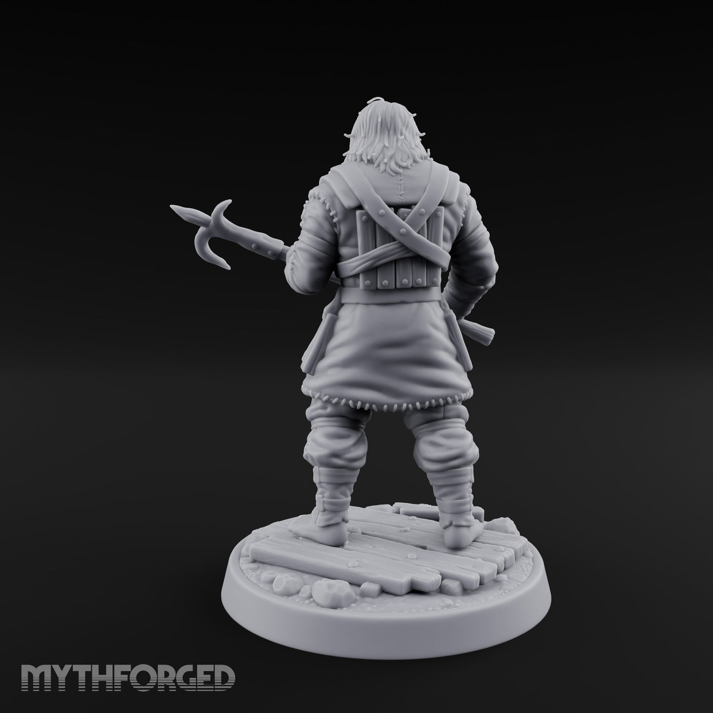 Halberd Gripping Human Guard Miniature for Dungeons and Dragons, Pathfinder or other TTRPGs