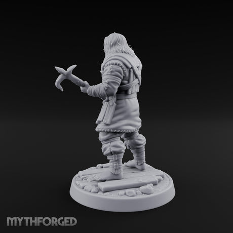 Halberd Gripping Human Guard Miniature for Dungeons and Dragons, Pathfinder or other TTRPGs