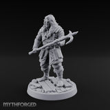 Halberd Gripping Human Guard Miniature for Dungeons and Dragons, Pathfinder or other TTRPGs