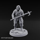 Halberd Gripping Human Guard Miniature for Dungeons and Dragons, Pathfinder or other TTRPGs