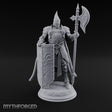 Halberd Hoisting Shield Bearing Human Knight — 32mm