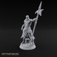 Halberd Leaning Human Warrior Miniature for Dungeons and Dragons, Pathfinder or other TTRPGs