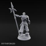 Halberd Leaning Human Warrior Miniature for Dungeons and Dragons, Pathfinder or other TTRPGs