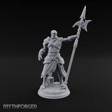 Halberd Leaning Human Warrior Miniature for Dungeons and Dragons, Pathfinder or other TTRPGs