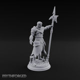 Halberd Leaning Human Warrior Miniature for Dungeons and Dragons, Pathfinder or other TTRPGs