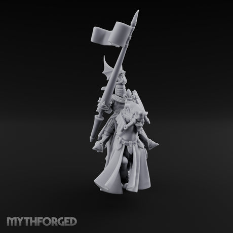 Halberd Raised Dragon Helmed Skeleton Knight Miniature for Dungeons and Dragons, Pathfinder or other TTRPGs