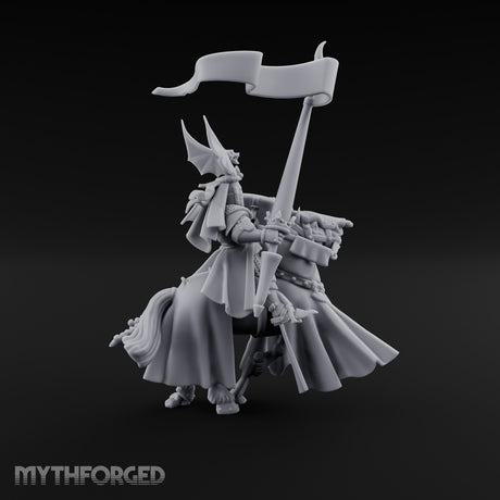 Halberd Raised Dragon Helmed Skeleton Knight Miniature for Dungeons and Dragons, Pathfinder or other TTRPGs
