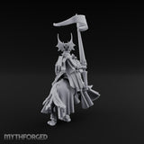 Halberd Raised Dragon Helmed Skeleton Knight Miniature for Dungeons and Dragons, Pathfinder or other TTRPGs