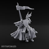 Halberd Raised Dragon Helmed Skeleton Knight Miniature for Dungeons and Dragons, Pathfinder or other TTRPGs
