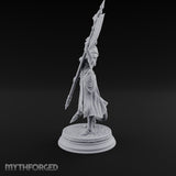 Halberd Twirling Tiefling Warrior Miniature for Dungeons and Dragons, Pathfinder or other TTRPGs
